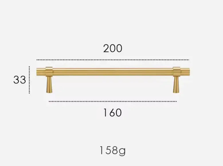 Brushed Brass Cabinet Pulls - Modern Solid Brass Handles  – Sleek & Durable Drawer Handles Modern Home by Bellver