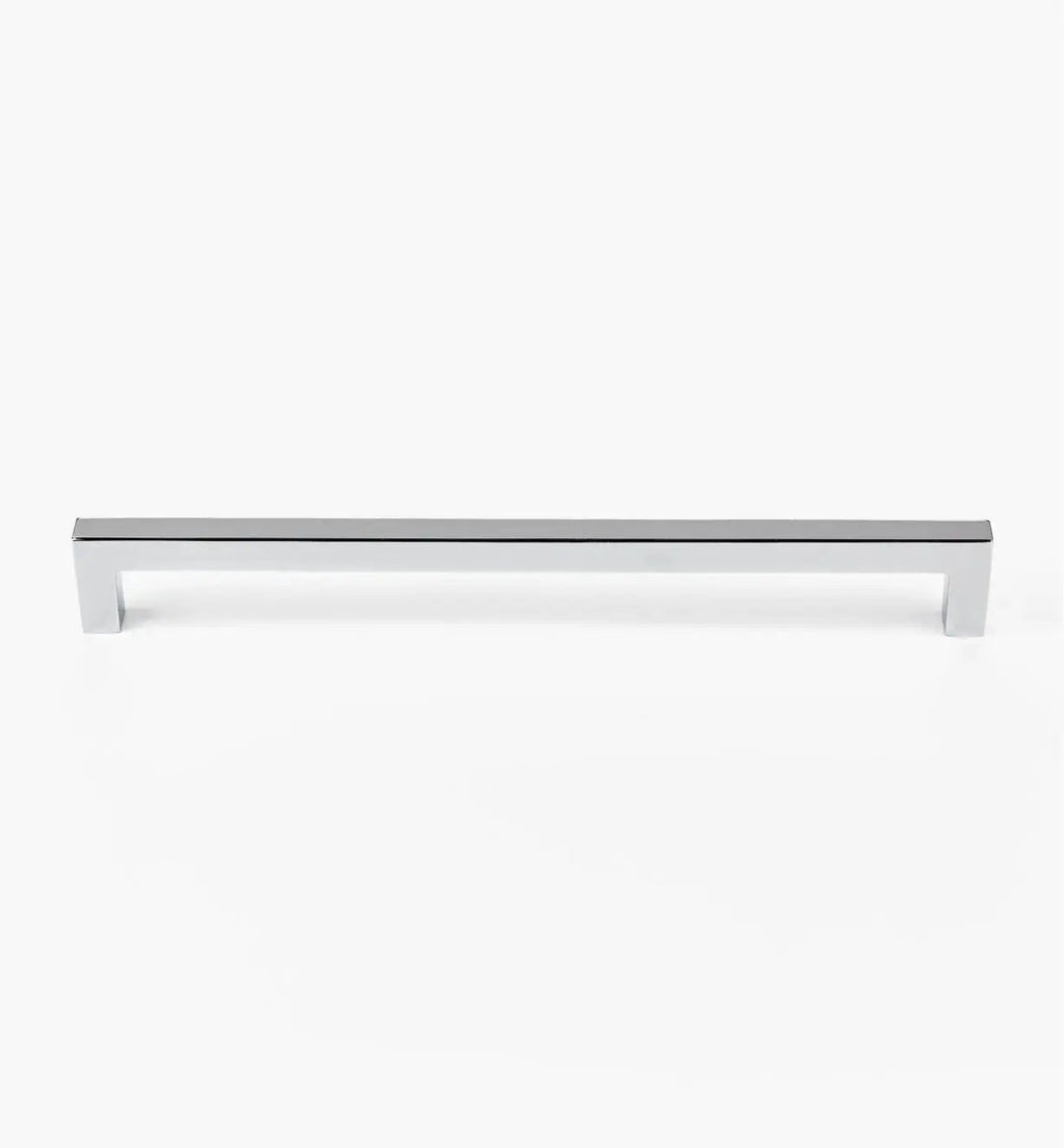 Squared Polished Chrome Cabinet Handles: Elegant Hardware for Kitchen & Furniture | Handcrafted Décor Brass Cabinet Pull - Drawer Pulls - Modern Home by Bellver