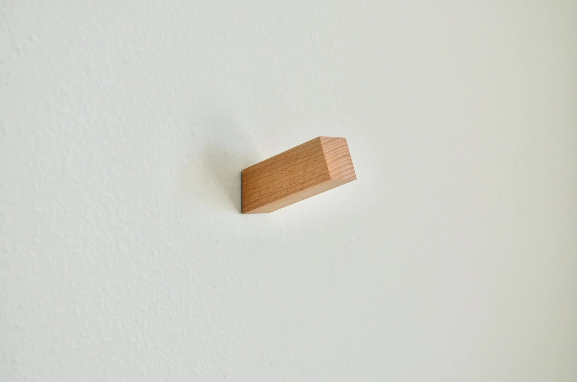Modern Squared Wooden Hook, Single Organizer, Hat Rack, Towel Hook - White - Natural - Black Modern Home by Bellver