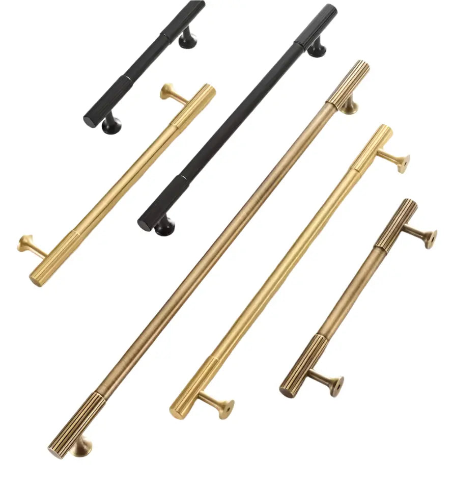 Matte Black Textured Solid Brass Cabinet Handles & Knobs – Modern Elegance with a Tactile Touch Modern Home by Bellver