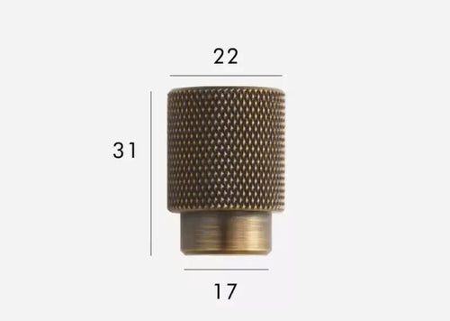 Antique Brass Luxury Knurled Solid Brass Cabinet Pulls & Knobs – Industrial Modern Hardware Modern Home by Bellver