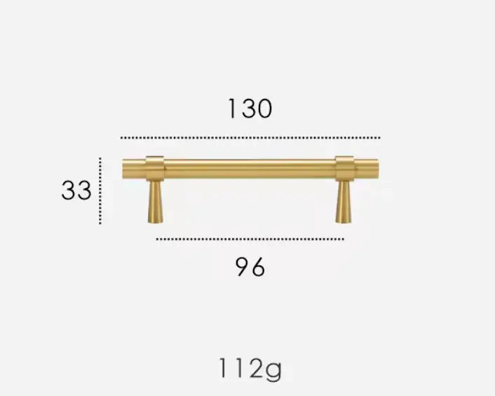 Brushed Brass Cabinet Pulls - Modern Solid Brass Handles  – Sleek & Durable Drawer Handles Modern Home by Bellver