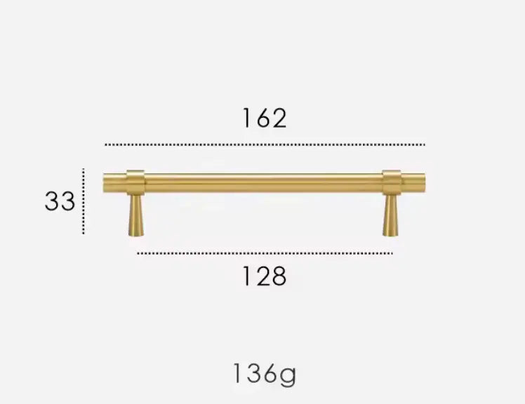 Brushed Brass Cabinet Pulls - Modern Solid Brass Handles  – Sleek & Durable Drawer Handles Modern Home by Bellver