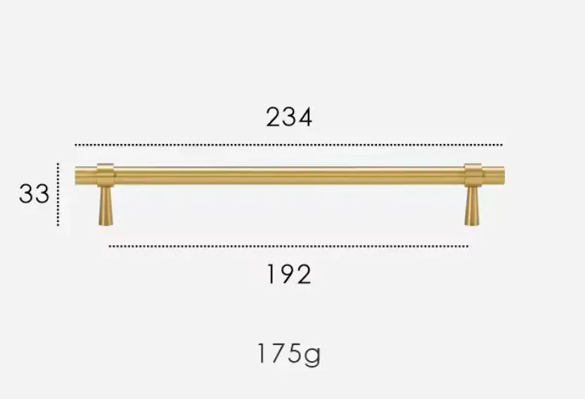 Brushed Brass Cabinet Pulls - Modern Solid Brass Handles  – Sleek & Durable Drawer Handles Modern Home by Bellver