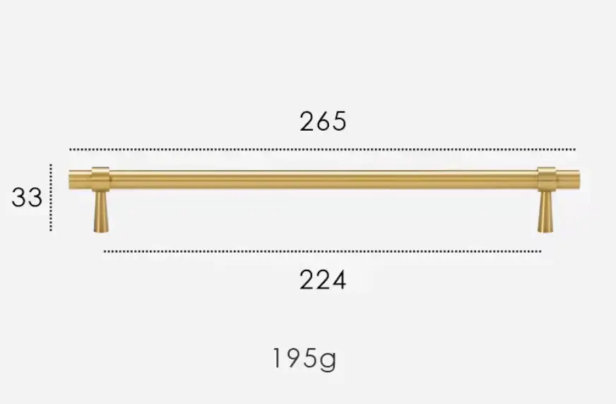 Brushed Brass Cabinet Pulls - Modern Solid Brass Handles  – Sleek & Durable Drawer Handles Modern Home by Bellver