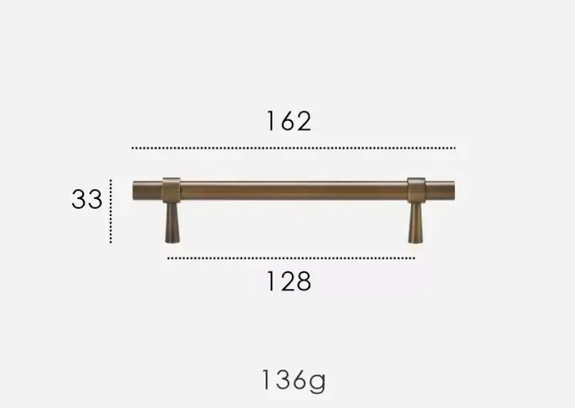 Antique Brass Cabinet Pulls - Modern Solid Brass  – Sleek & Durable Drawer Handles Modern Home by Bellver