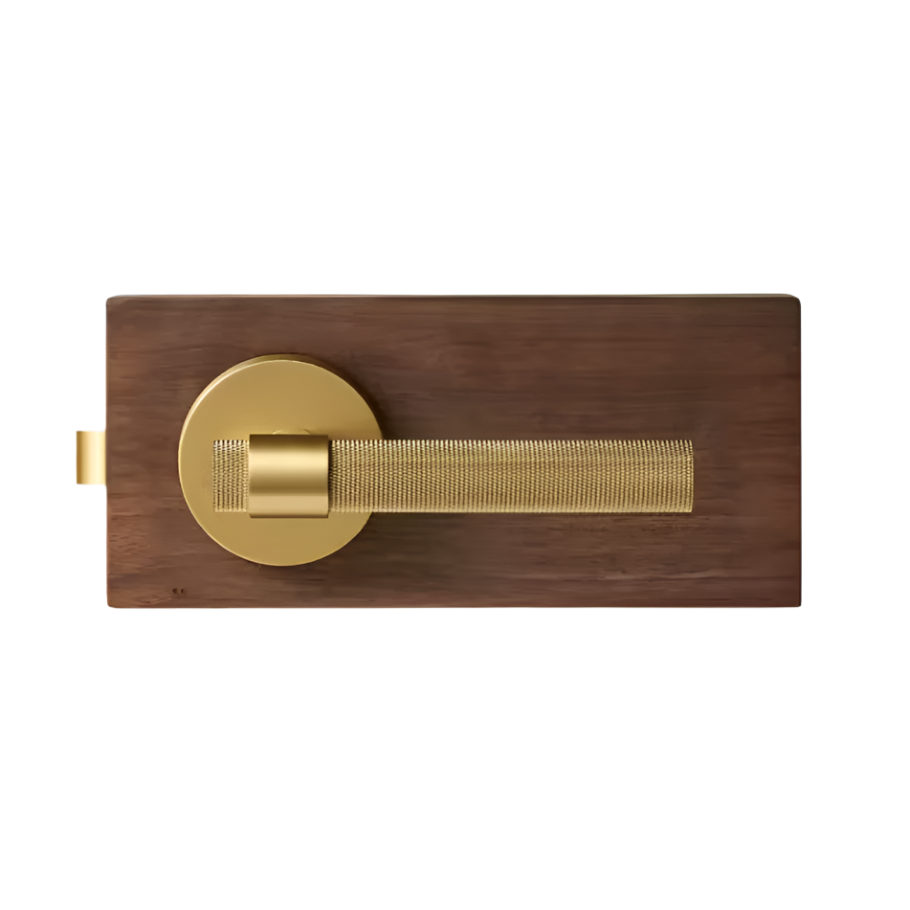 Modern Knurled Solid Brass Door Handle – Minimalist Entry & Interior Door Hardware