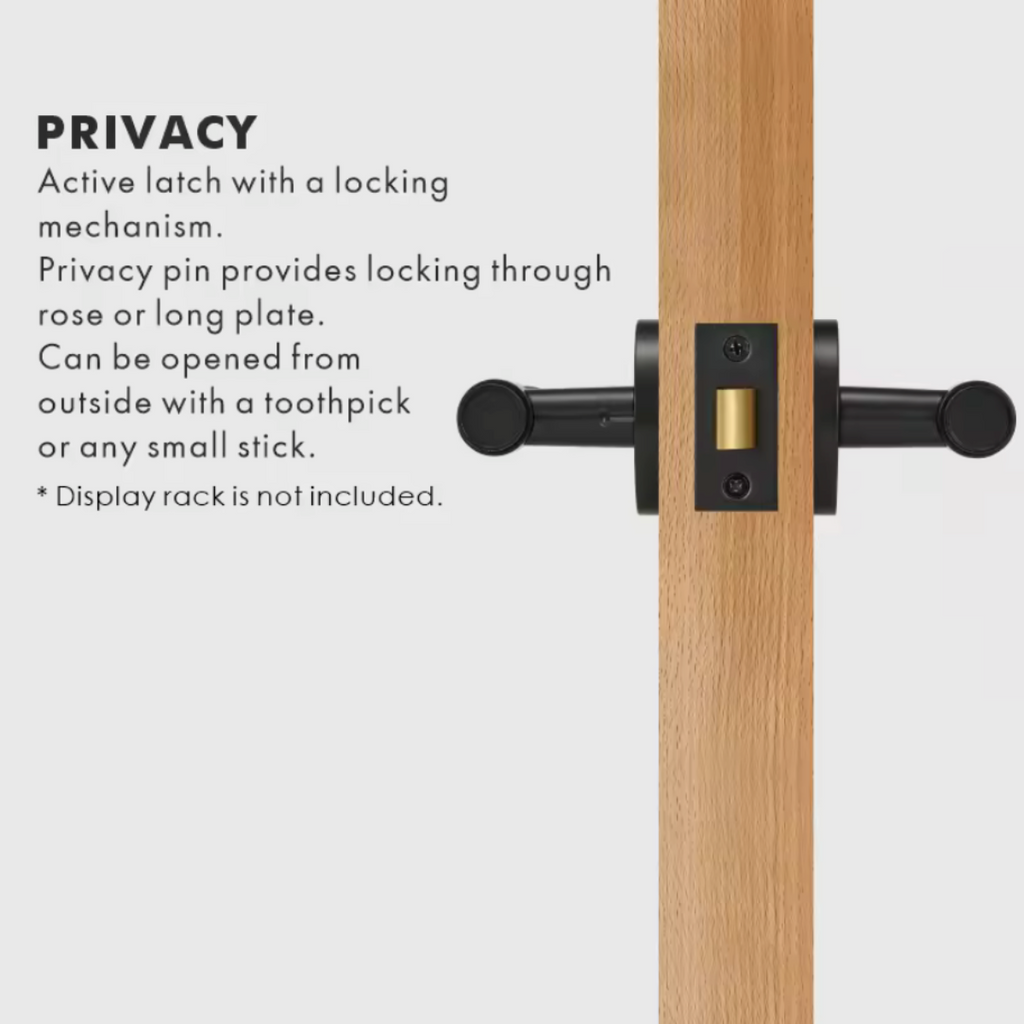 Modern Matte Black Knurled Solid Brass Door Handle – Minimalist Entry & Interior Door Hardware
