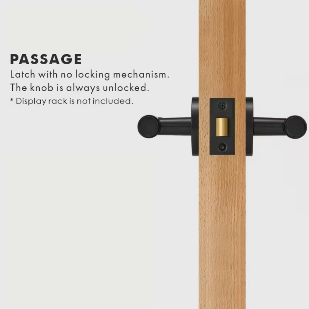 Modern Matte Black Knurled Solid Brass Door Handle – Minimalist Entry & Interior Door Hardware