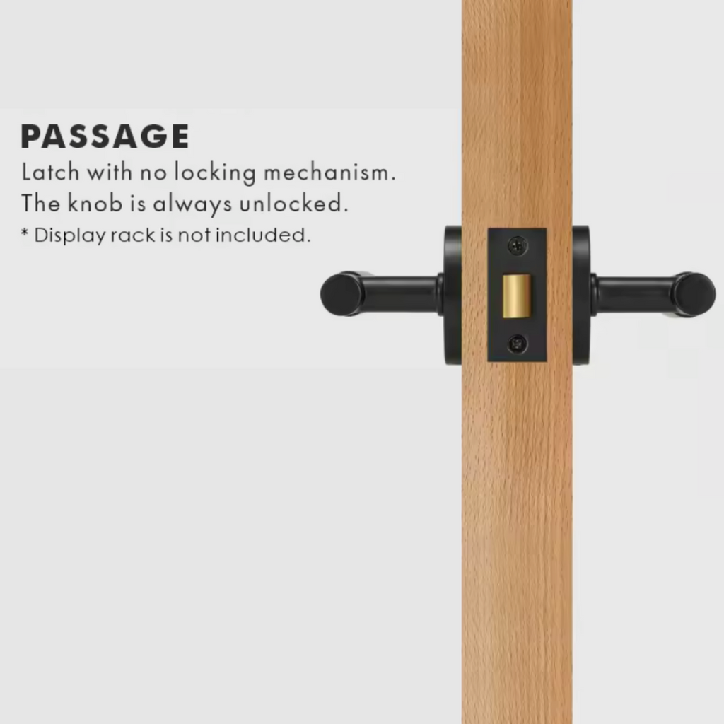 Modern Matte Black Linear Solid Brass T-Bar Door Handle – Contemporary Style Meets Lasting Craftsmanship