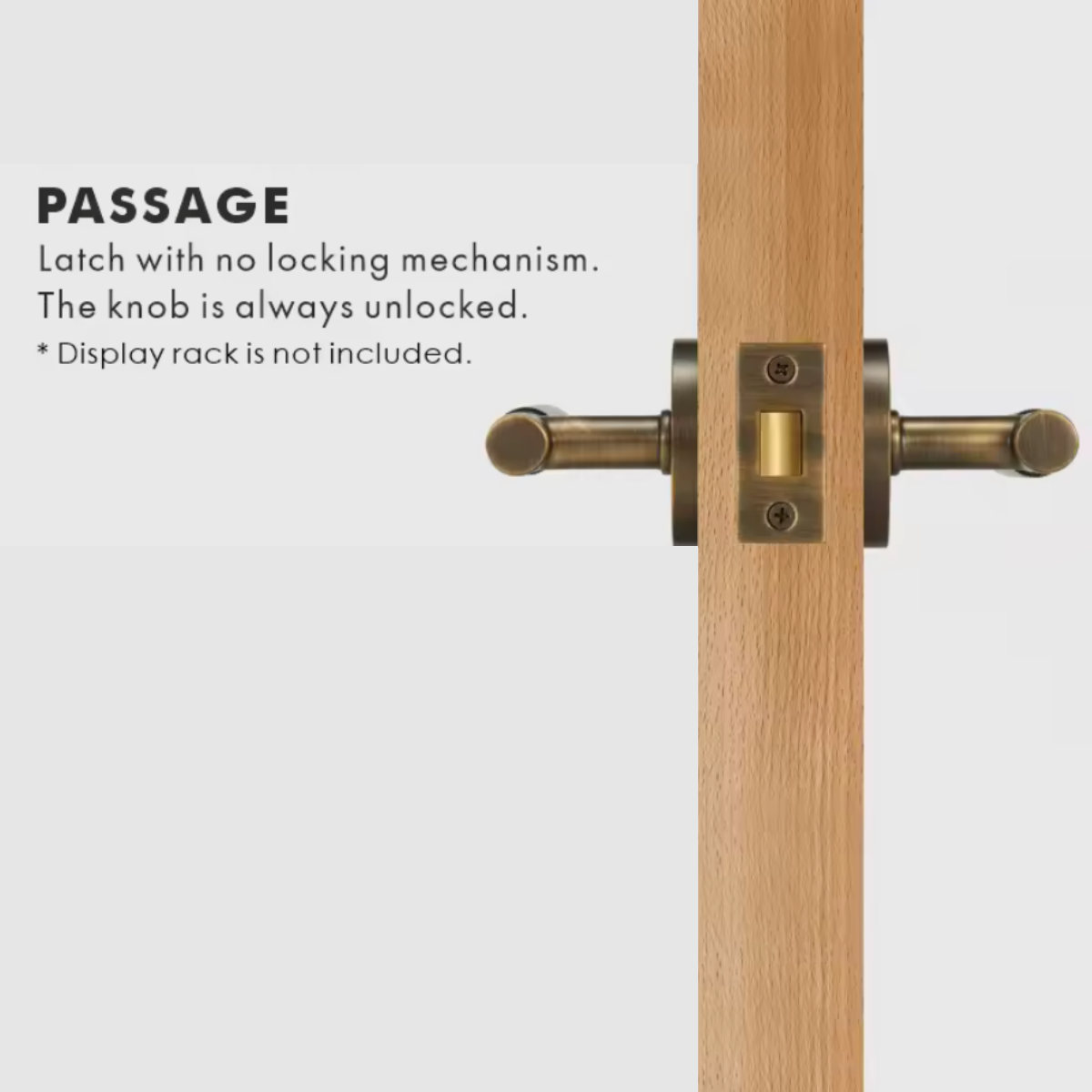 Modern Aged Brass Linear Solid Brass T-Bar Door Handle – Contemporary Style Meets Lasting Craftsmanship