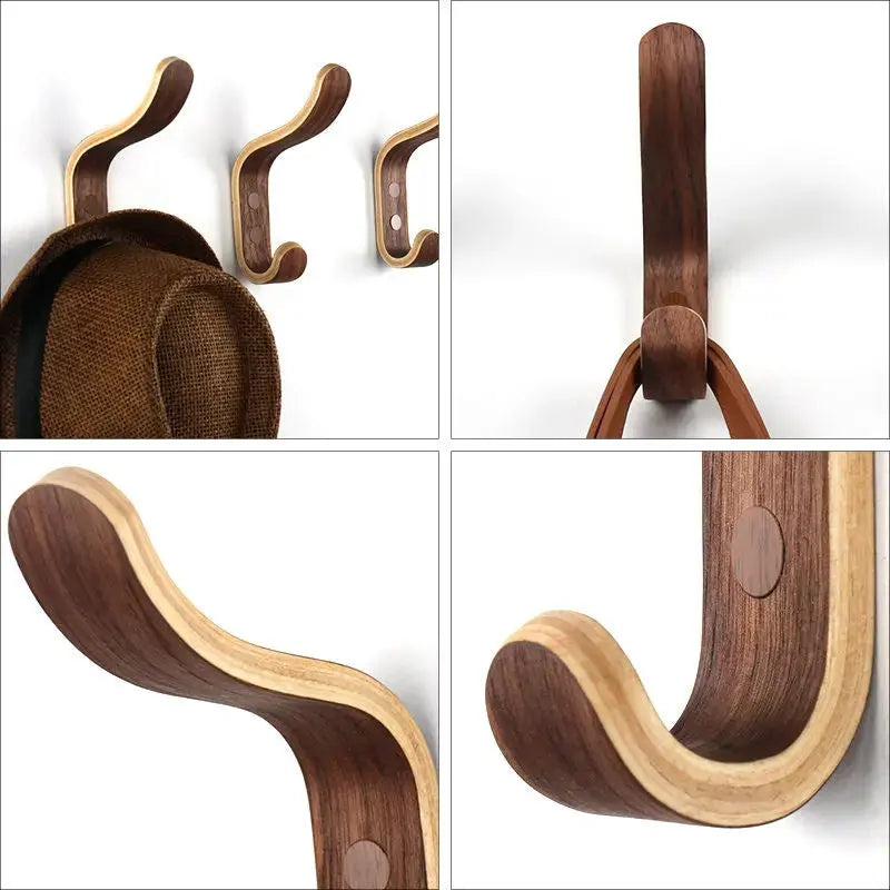 Modern Wooden Hook, Single Organizer, Vintage, Hat Rack, Towel Hook - Natural Wood Modern Home by Bellver