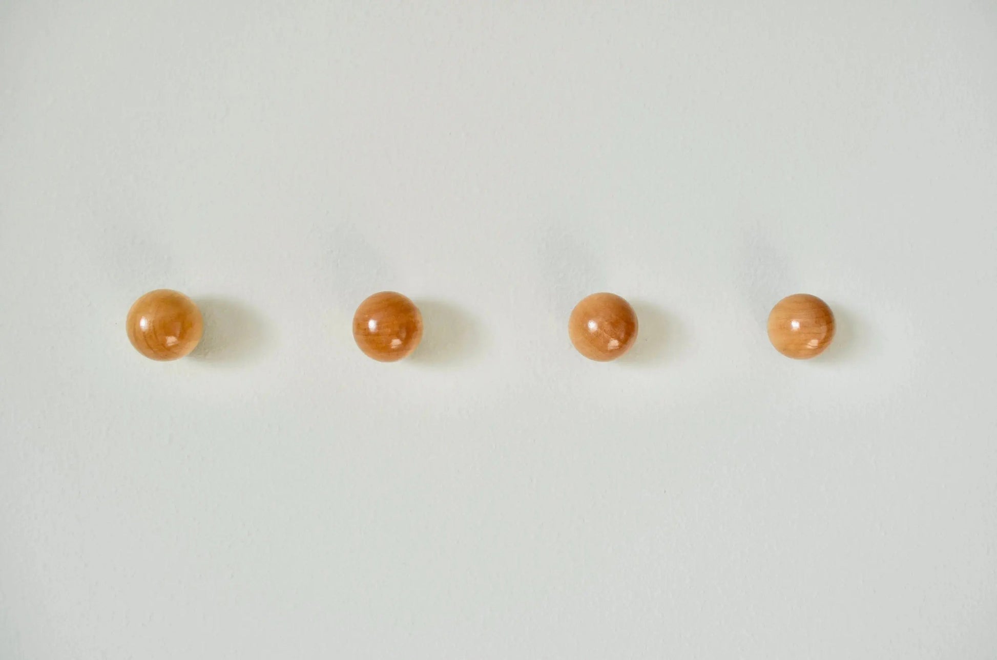 Modern Wood Ball Hooks, Single Organizer, Hat Rack, Towel Hook - Natural Modern Home by Bellver
